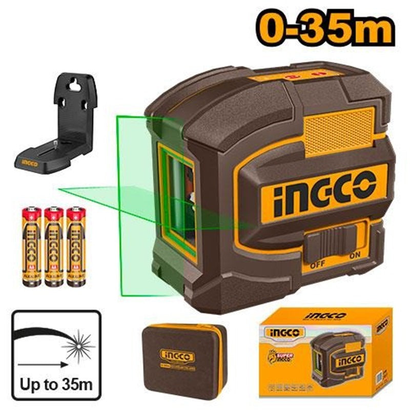INGCO Self Levelling Green Beam Leveller 1V1H 35M HLL15601