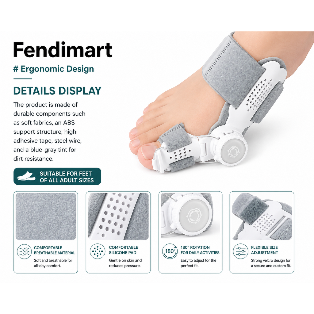Adjustable Bunion Corrector | Hallux Valgus Big Toe Straightener | Left & Right Foot
