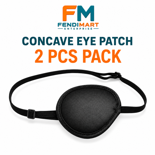 Concave Foam Eye Patch | Adjustable Elastic Strap | Fits Left & Right Eye | 2 Pcs Pack