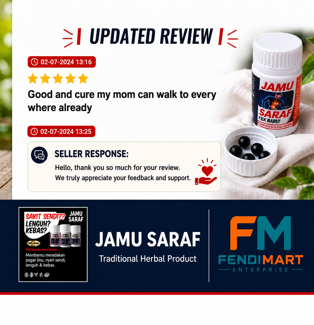 Akar Saraf Original | Herba Pilihan Ramai | Buy More to Save More with Free Delivery