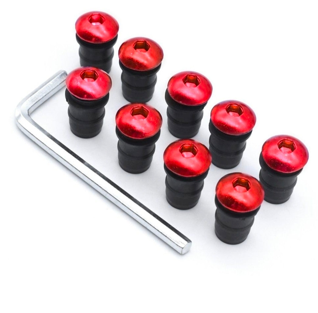 Motorcycle Windscreen Bolts & Rubber Grommets M5 x 15mm (10pcs)