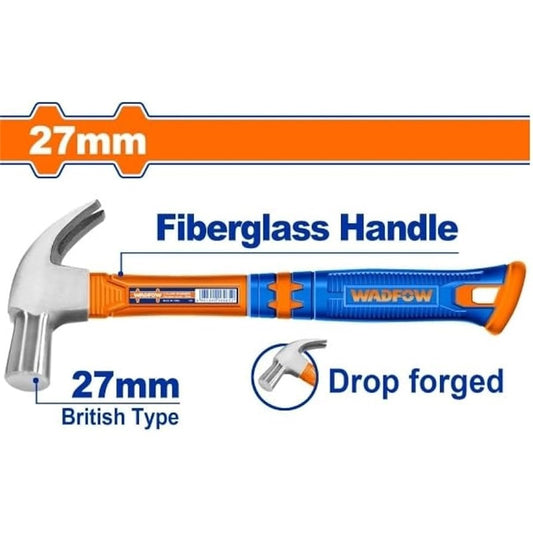 WADFOW 27mm British Type Claw Hammer with Fiberglass Handle