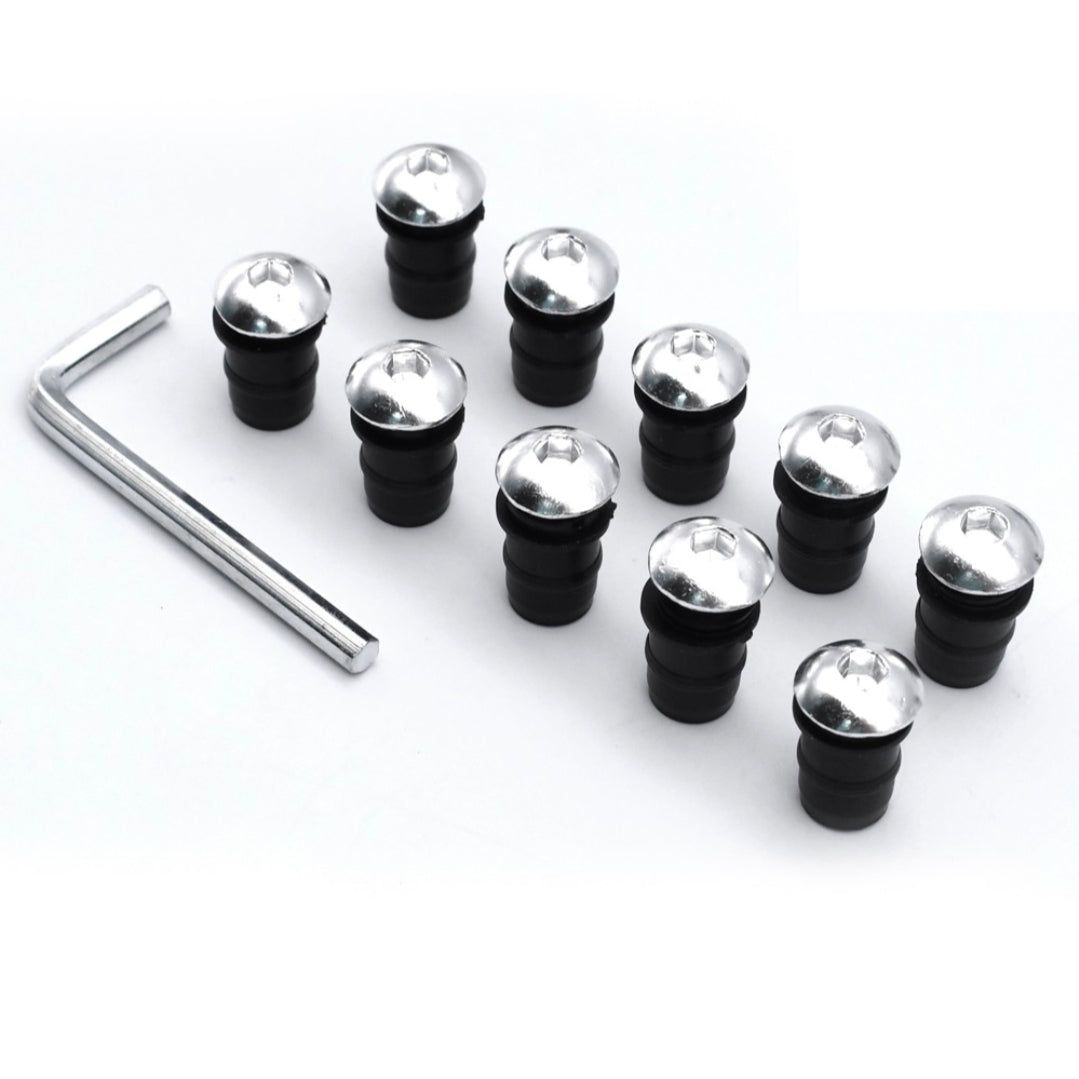 Motorcycle Windscreen Bolts & Rubber Grommets M5 x 15mm (10pcs)