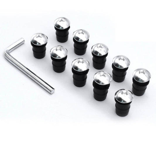 Motorcycle Windscreen Bolts & Rubber Grommets M5 x 15mm (10pcs)