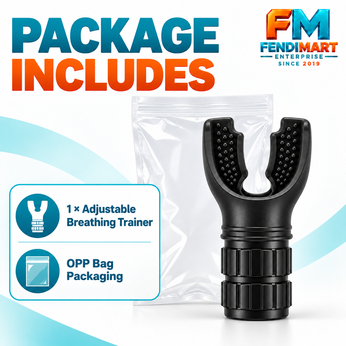 Adjustable Breathing Trainer | Respiratory Training Device | Fitness & Endurance Exercise Tool