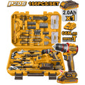 INGCO 20V IMPACT DRILL 66NM IN 166PCS TOOL KIT SET HKTHP41662