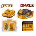 INGCO 20V 1x4.0Ah Battery + 2A Charger Set FBCPK1012