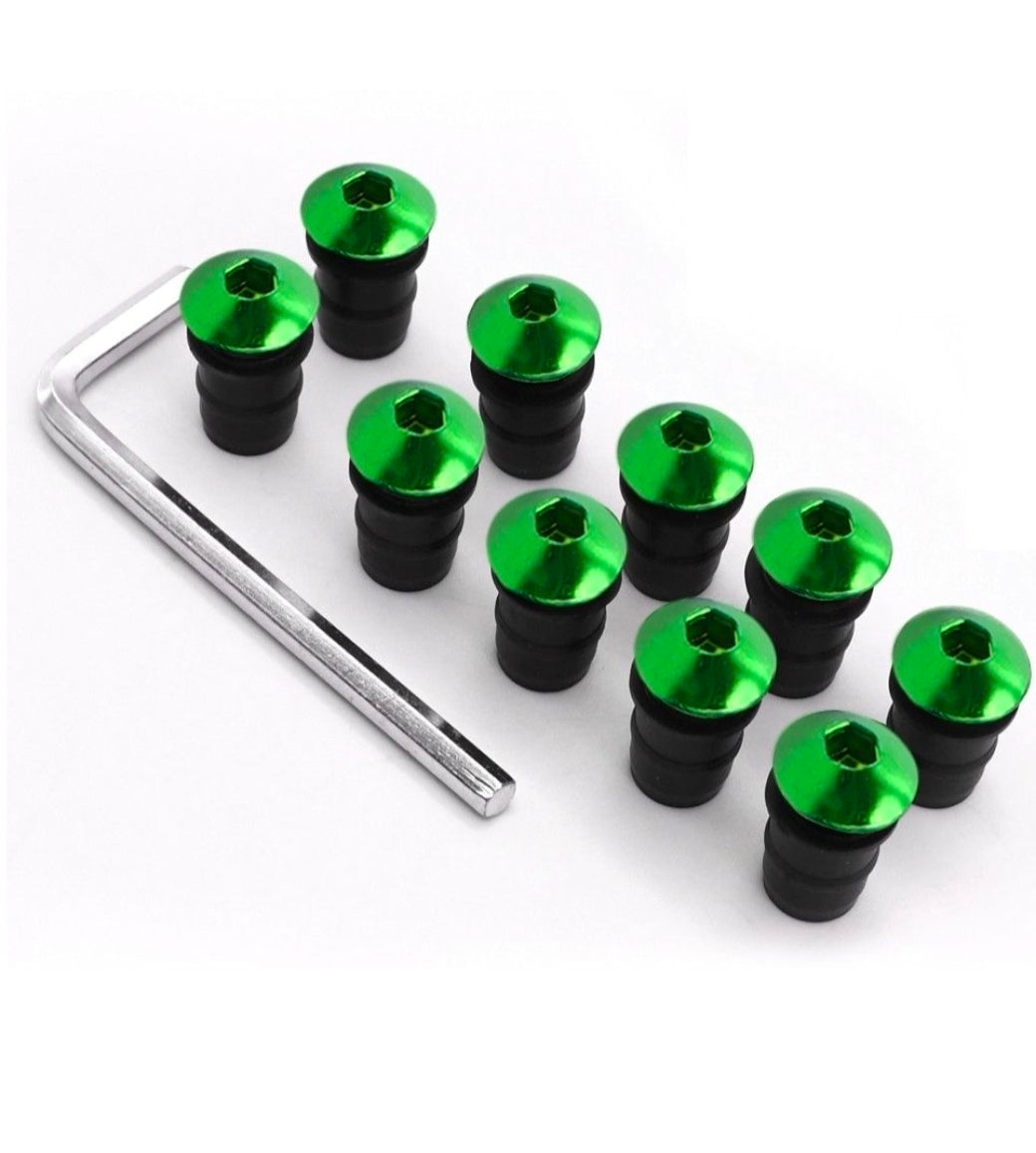 Motorcycle Windscreen Bolts & Rubber Grommets M5 x 15mm (10pcs)