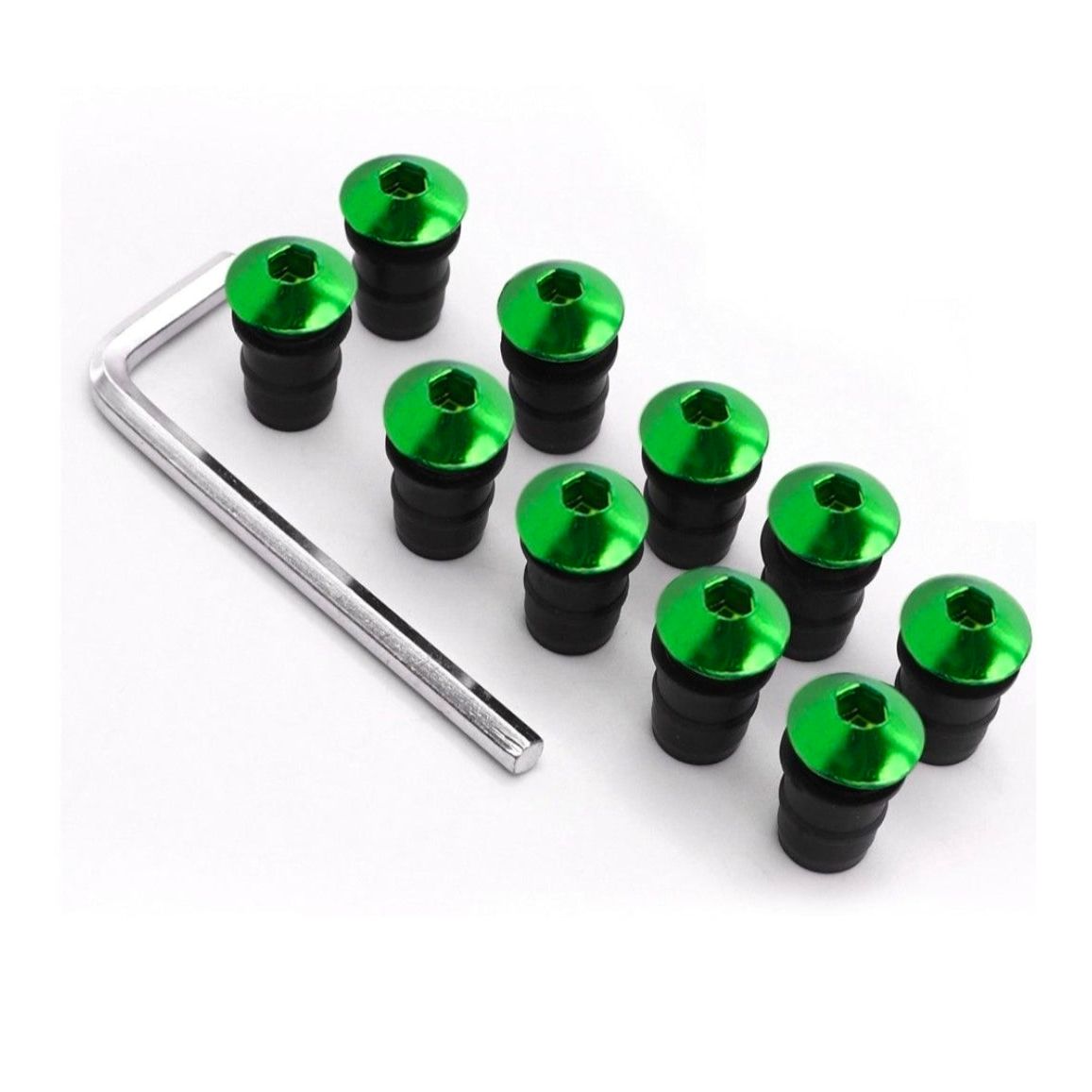 Motorcycle Windscreen Bolts & Rubber Grommets M5 x 15mm (10pcs)