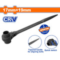 WADFOW Double Socket Ratchet Wrench CR-V 12-Point