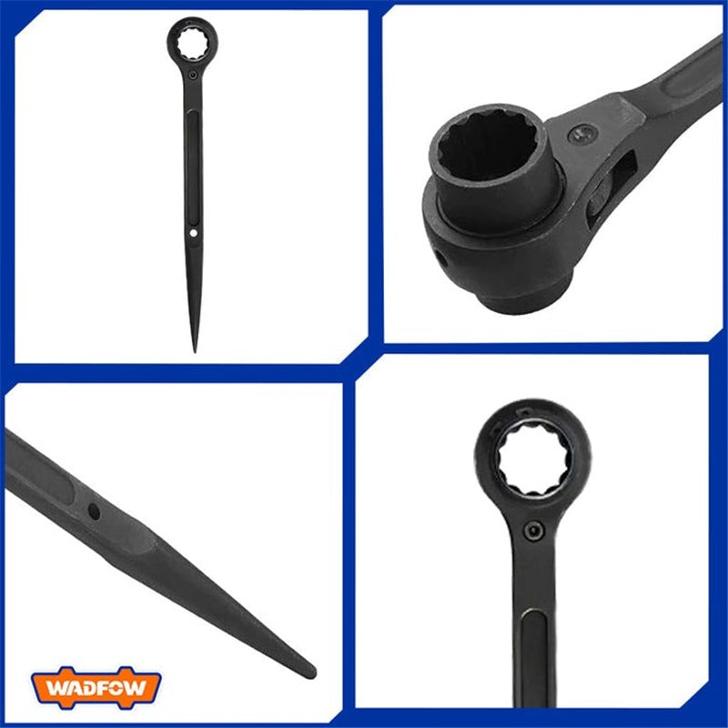 WADFOW Double Socket Ratchet Wrench CR-V 12-Point